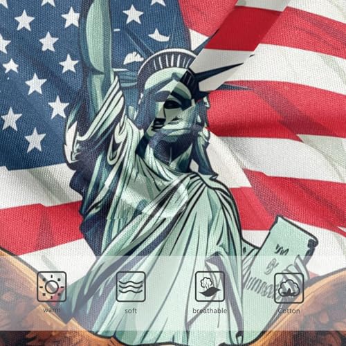 Toddler Underwear Floral 2t Cotton Panties Little Girl Artistic Underpants Briefs Bald Eagle Statue of Liberty America3