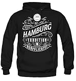 Doppellagige Kapuze uglyshirt87 Mein Leben Hamburg Kapuzenpullover  Freizeit  Hobby  Sport  Sprüche  Fussball  Stadt  Männer  Herren  Fan  M1 Front (XL)