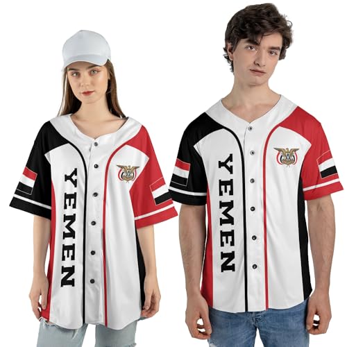Camiseta de béisbol Yemen orgullo bandera Yemen para hombre miniatura 5