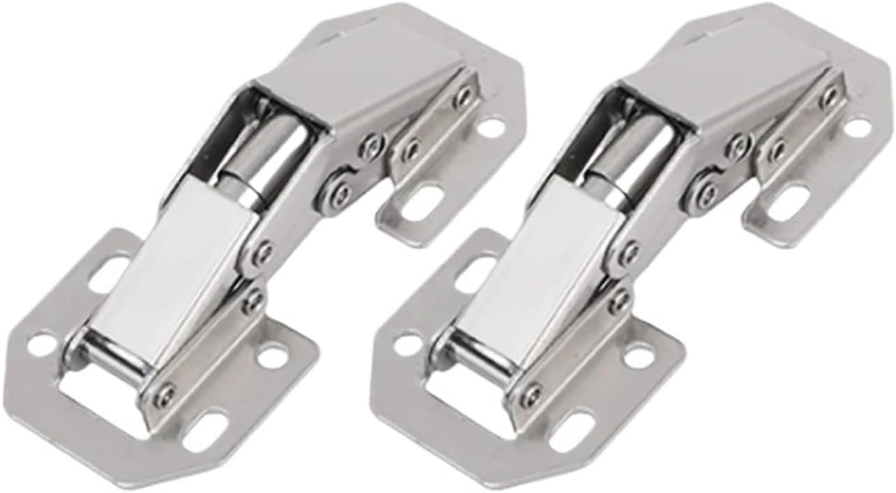 Stainless Steel 90 Degree No-Drilling Cupboard Door Buffer Hinge - Soft Close for Kitchen & Bathroom Furniture(10pcs)