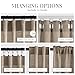MIULEE Taupe Linen Curtains 96 Inch Length 2 Panels for Bedroom Living Room, Back Tab & Hook Belt Pleated Soft Thick Linen Textured Window Drapes Semi Sheer Light Filtering Farmhouse Burlap Look Decor