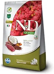 N&D Quinoa - Ração Farmina Skin & Coat Pato para Cães Adultos de Todas as Raças - 10,1kg