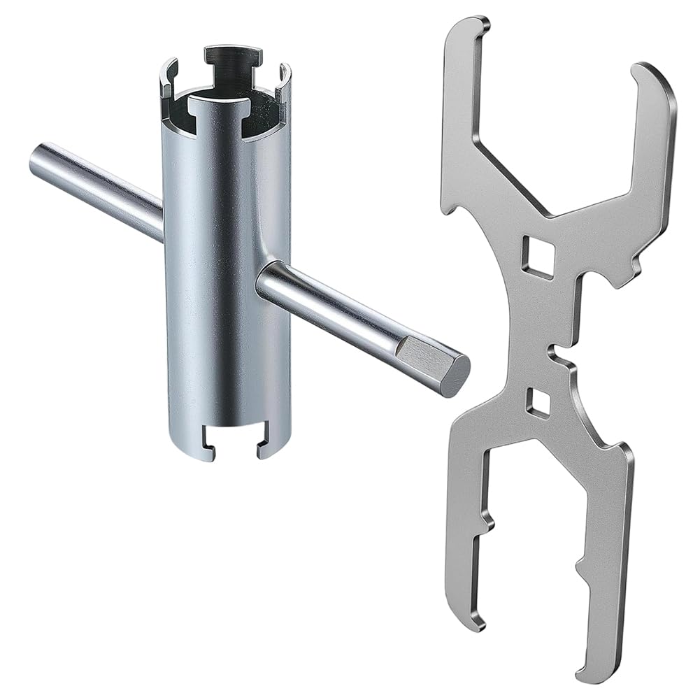 Jnchdghwa Silver 3 Way Sink Strainer Wrench Basket Strainer Wrench With Sliding Handle Multifunction Plumber's Tool