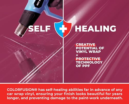 Image of ColorFusion PPF by VViViD, Gloss Dark Star Ruby Magenta Dry Apply PPF Vinyl Car Wrap Roll 6ft x 5ft