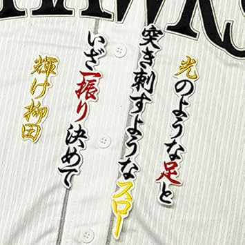 Amazon Co Jp ソフトバンク ホークス 刺繍ワッペン 柳田 悠岐 応援歌 白布 刺繍 ホビー