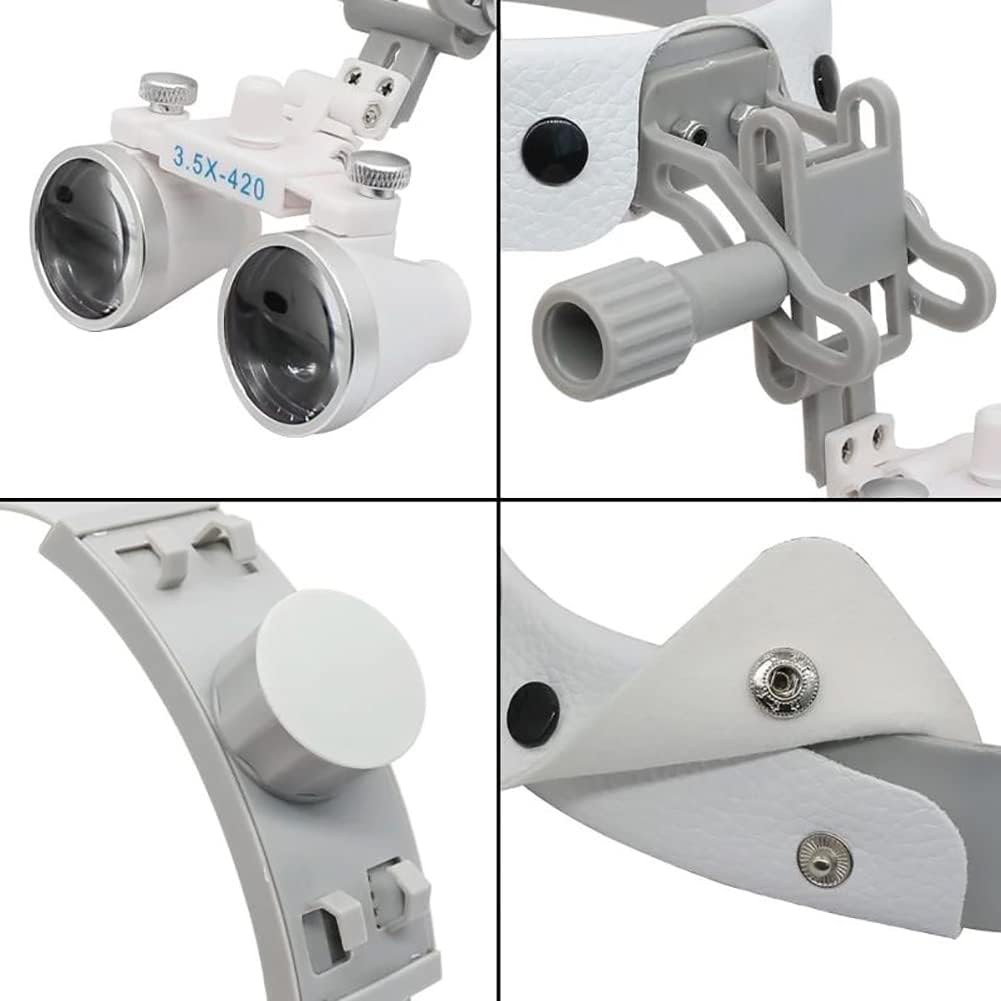 Dental Surgical Loupes, 3.5X Optical Binocular Magnifier, Optical Lens, Large Field of View, Long Depth of Field, High Resolution, for Dental, Ent, General Surgery, Black