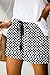 KISSMODA Womens Casual Drawstring Summer Shorts Plaid Checkerboard Pattern Short Relax Fit Sports Short Lounge Beach Outfits Elastic Large