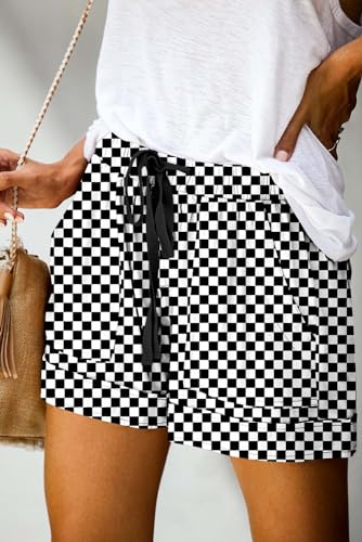 Image of KISSMODA Womens Summer Shorts Leopard /Camo /Solid /Floral Print Elastic Waist Pocketed Casual Pants