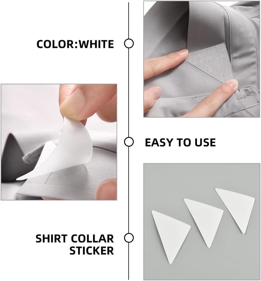 VALICLUD Collar Stays for Shirt 180pcs PVC Collar Stays for Mens Dress Shirt Triangle Collar Stays for Shirt