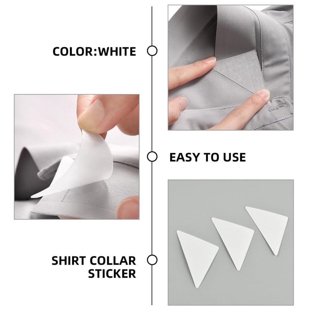 GALPADA Supports pour Chemise Homme en Pvc Adhésif Blanc, 180 Pièces, Empêchent le Curling et Assurent un Look Soigné, Travail Rendez-