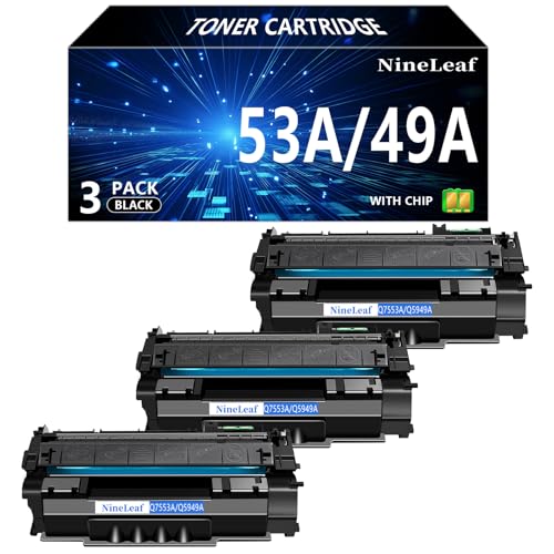 Toner 53A Q7553A NineLeaf noir pour fluidifier le travail administratif au bureau ou à la maison