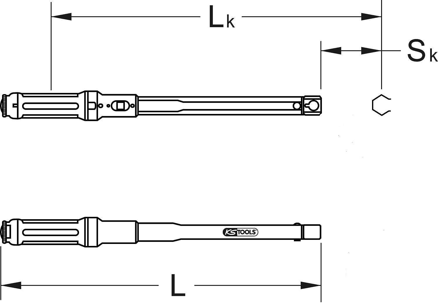 KS Tools 516.1612 - Llave dinamométrica con alojamiento cuadrado encajable (275 mm, 1-25 Nm, 9 x 12 mm)