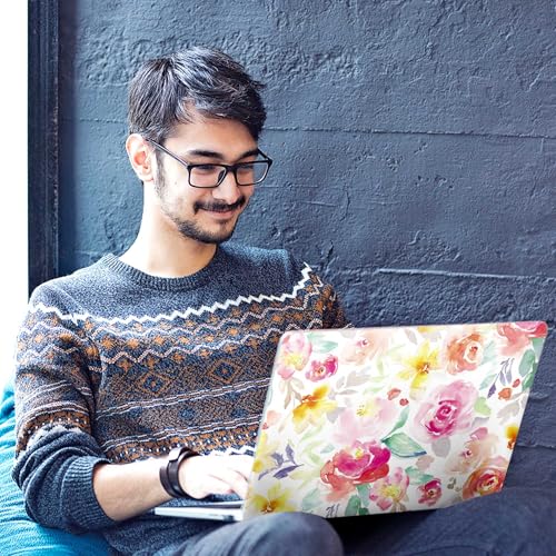 Image of Galaxsia Floral D4 Full Body Vinyl Laptop Skin /Sticker /Cover Upto 15.6 Inches Laptops Laminated-Removable-HD Quality Compatible for Hp-Dell-Sony-Lenovo-Asus etc.(15x10 Inches)