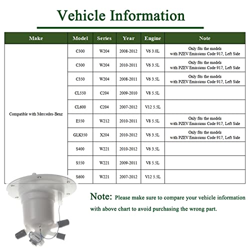 Fuel Filter For Mercedes Benz W204 C204 W212 W221 C300 C350 Cl550 S400 S550 S600 #TOP1