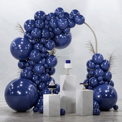 Image of PartyWoo Navy Blue Balloons 99pcs Dark Blue Color Different Sizes
