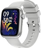 zaisia Smartwatch Damen Herren mit Telefonfunktion, 1.85' Zoll HD-Touchscreen Fitnessuhr mit Pulsuhr Schlafmonitor Schrittzähler, IP68 Wasserdicht Sportuhr, Fitness Smart Watch für Android iOS