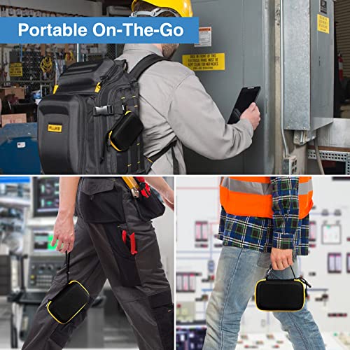 Sithon Hard Shell Carrying Case For Fluke 101/106/107 Handheld Digital Multimeter, Protective Shockproof Storage Organizer Case With Carabiner, Handle (Case Only), Black #TOP5