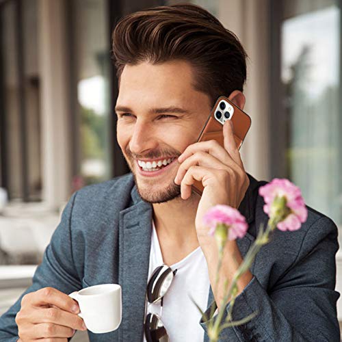 Capa carteira DOOGE para iPhone 11 Pro Max com porta-cartões de crédito, capa de couro premium com c