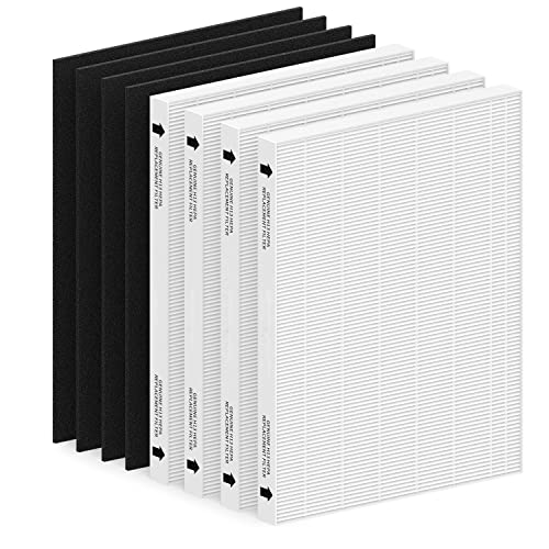 4 Pack Air Filter Replacement for Fellowes AeraMax 290/300/DX95 Purifiers and HF-300/AP-300PH, Fits Part# 9287201 & 9324201, 4 Filter and 4 Carbon Filter by CFKREYA - Used condition - US$39.99