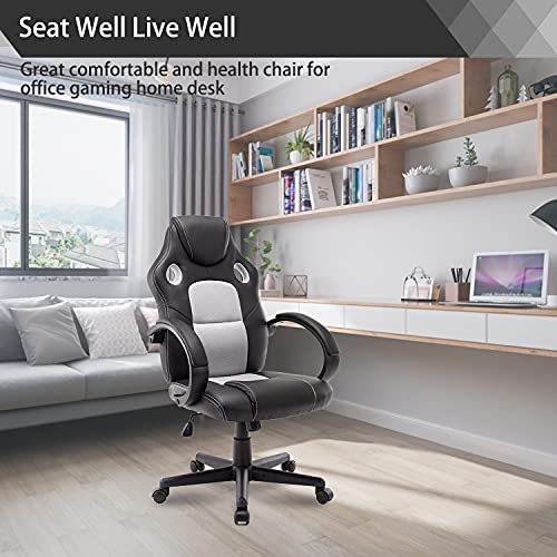 STmeng-Liberty-T1-Silla-Oficina-Ergonomica-Silla-Gaming-Silla-Escritorio-con-Altura-Ajustable-Giratoria-Sillas-de-Oficina-con-Ruedas-Soporte-Lumbar-3D-Reposabrazos-Asiento-Acolchado-Gris