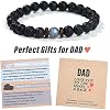 THEMEROL Handmade Gifts for Boys/Men-Love/Strength-Natural Gemstone Bracelet for Son Grandson Dad Boyfriend Husband Brother Nephew Uncle