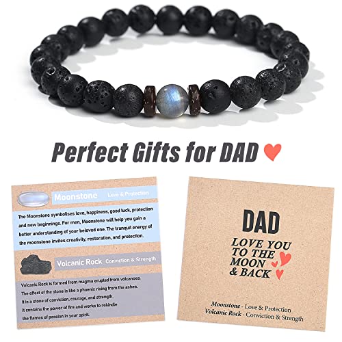 Mens Bracelet Gifts For Men Who Wants Nothing Birthday Gifts Fathers Day Gifts From Daughter Son Men Beaded Bracelets Best Dad Ever Gift Idea Boy Unique Cool Christmas Stocking Stuffers Him Valentines #TOP1