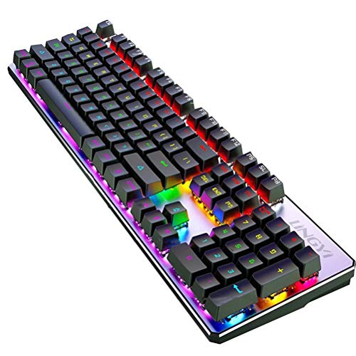 Clavier mécanique punk filaire USB à 87 touches rétroéclairé en métal pour ordinateur