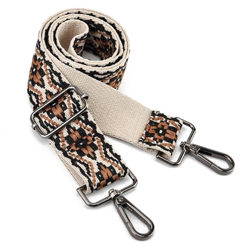 Image of LVYOUME Purse Strap Silver Hardware Wide Bag Straps Replacement Crossbody Adjustable Shoulder Strap for Purses