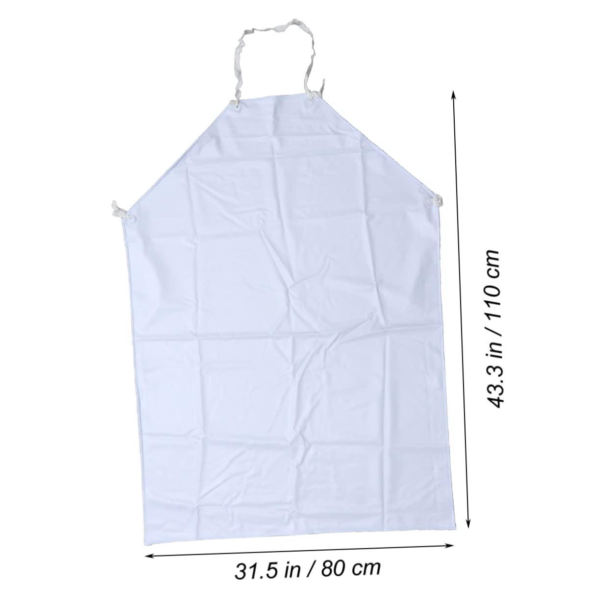 STOBAZA Halter Neck Apron Kitchen Apron Lab Apron Canvas Waterproof Apron Air Conditioner Seal Fabric Waterproof Adjustable Apron Aprons for Cooking Mens Apron Pvc Grooming Apron Aid White