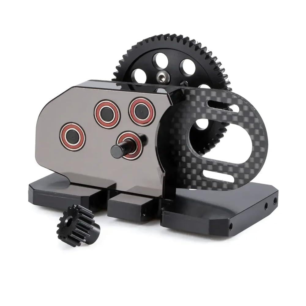 UMTSGYNU Assembled 2Low Overdrive Transmission 30% OD Gearbox with Delrin Skid Compatible with Gspeed Compatible UGRC 1/10 Crawler Chassis