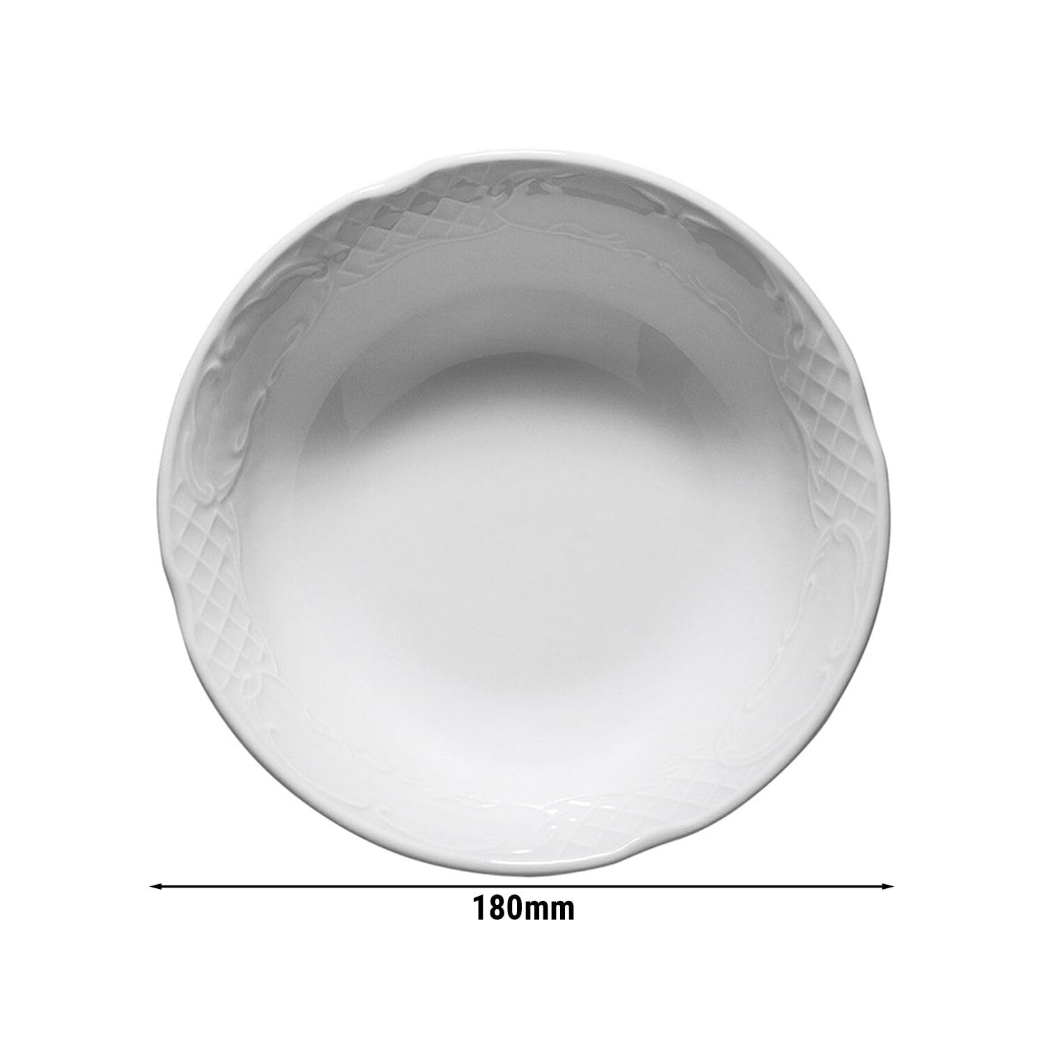 GGM Gastro | DSSCLK18#12 | (12 Stück) CLASSICO - Dessert-/ Salatschale - Ø 180mm - Weiß
