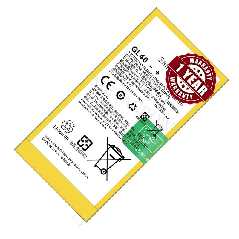 Image of Original GL40 Battery Compatible for Motorola Moto Z Play (Moto Z Play Droid) (XT1635-01, XT1635-02, XT1635-03) - (3510mAh) - 1 Year Warranty JK1