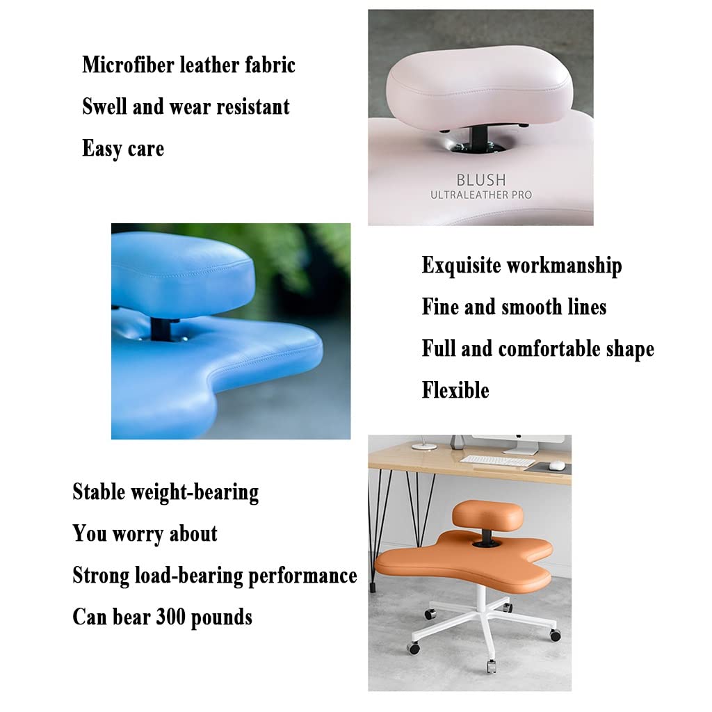 Kniestuhl, Ergonomischer Sitz, Fünfzackig mit Rollen, Höhenverstellbarer Hocker Zur Haltungsverbesserung und korrektur, Geeignet für Den Einsatz im Home Office, Mehrfarbige Ausführung ( Color : Coffee
