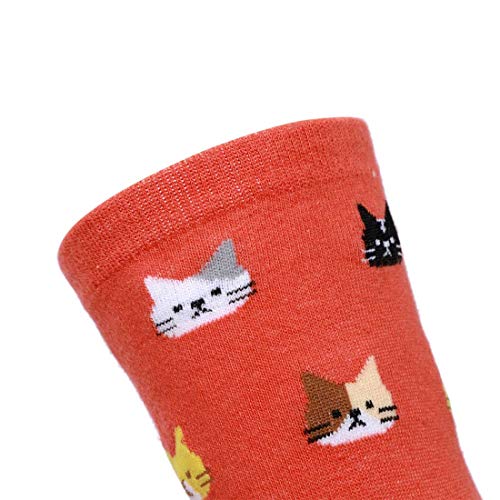 Dobikulu Womens Cotton Casual Socks Cute Animal Cat Socks Crew Novelty Lovely Print Pattern thumb #5