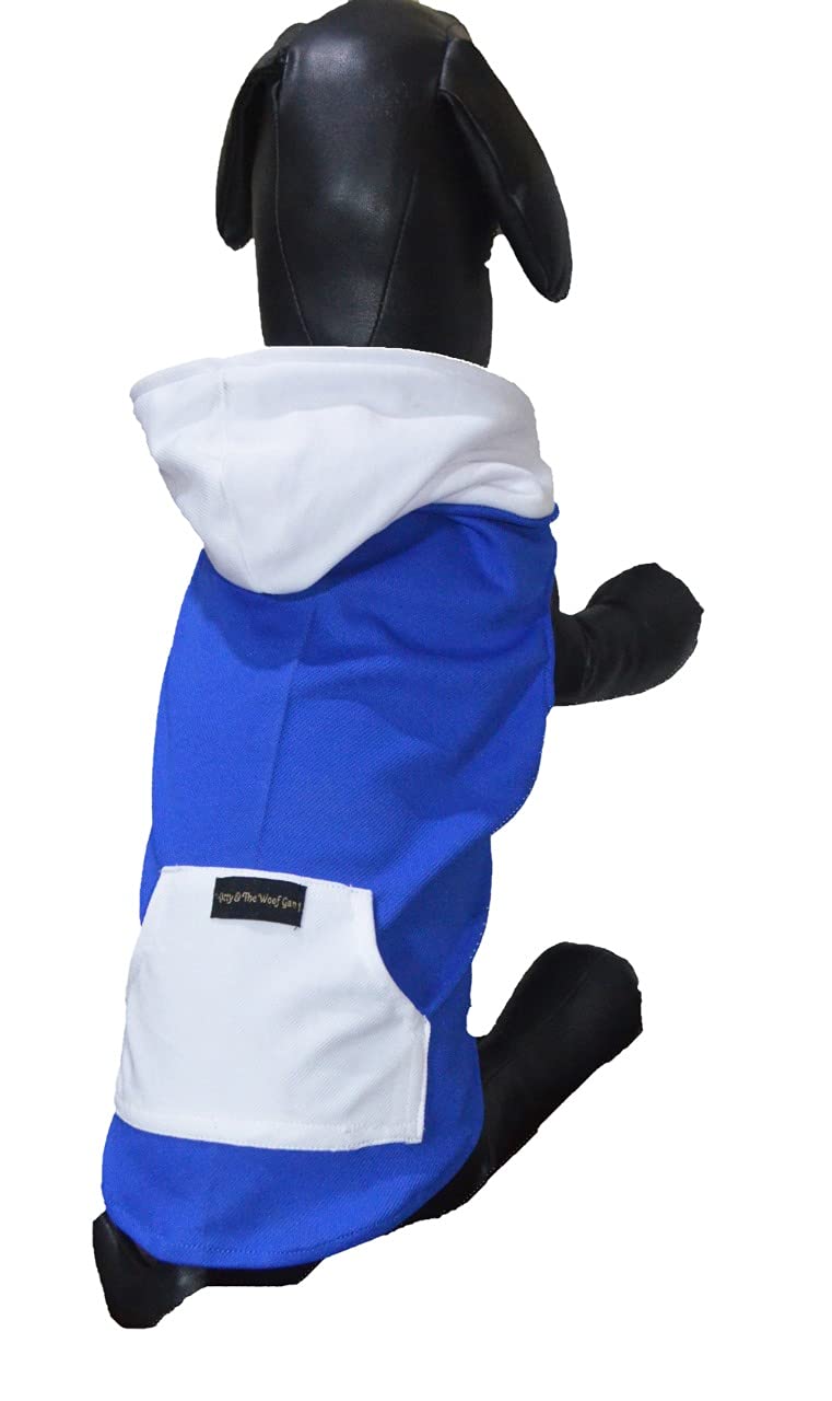 Kitty & The Woof Gang Hoodie T-Shirt for Dogs & Cats | Sleeveless Muscle Tee Sando Vest Tank for small, medium, large dog & cat | puppy dress outfit | pet apparel | Round neck dog t-shirt L-16 inch