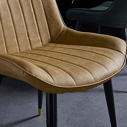 Dining Room Chairs Set Living Room Accent Chair Modern Dining Chairs Set Side Chairs Kitchen Chairs With Leather Padded Seat High Back And Sturdy Chrome Legs Chairs For Living Room (Color : Black (Co #TOP3