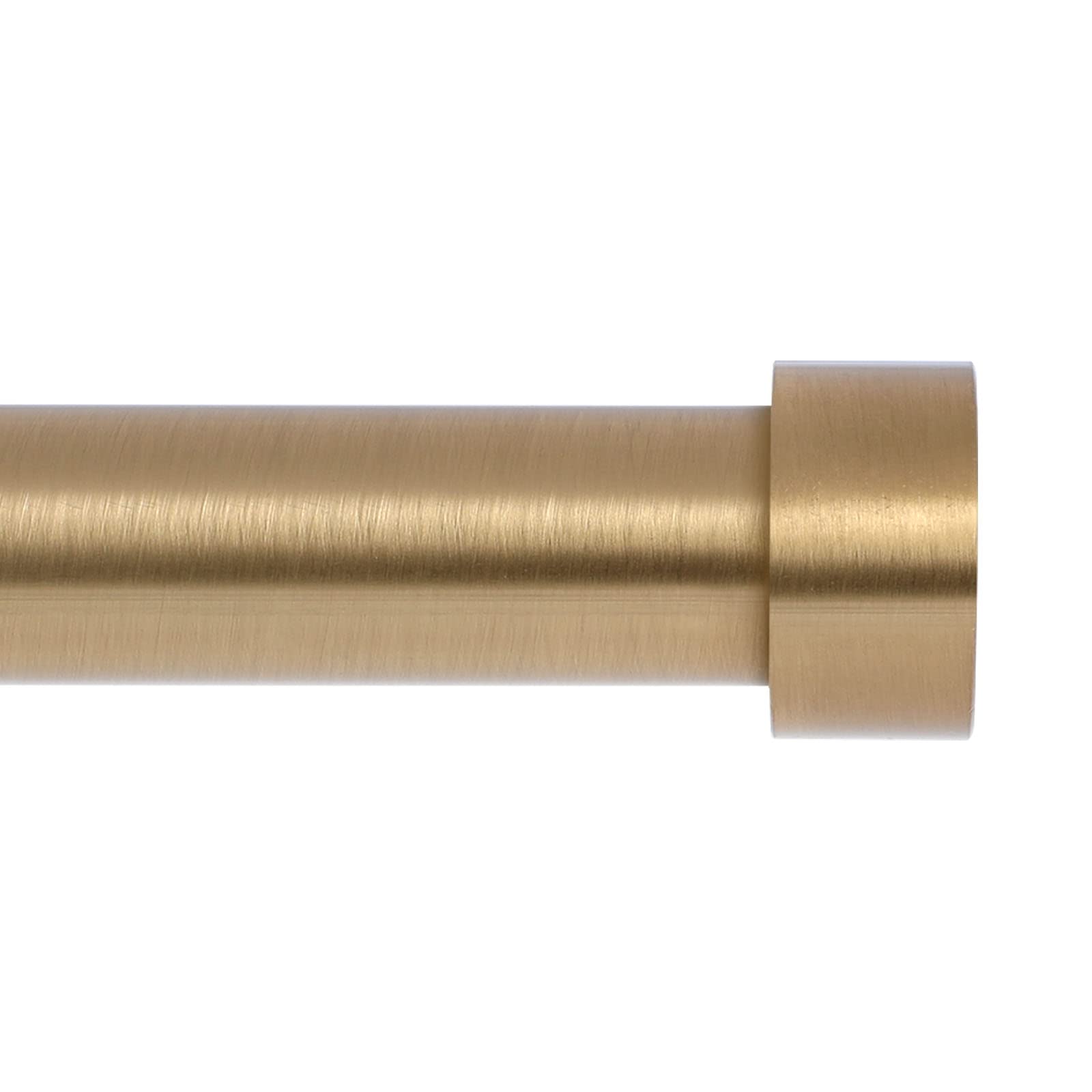 VOIIY Gold Curtain Rods for Windows 18 to 42 Inch(1.5-3.5 Feet),1" Diameter Drapery Rods with Modern Style End Cap Finials,Size:18-42 Inch,Warm Gold