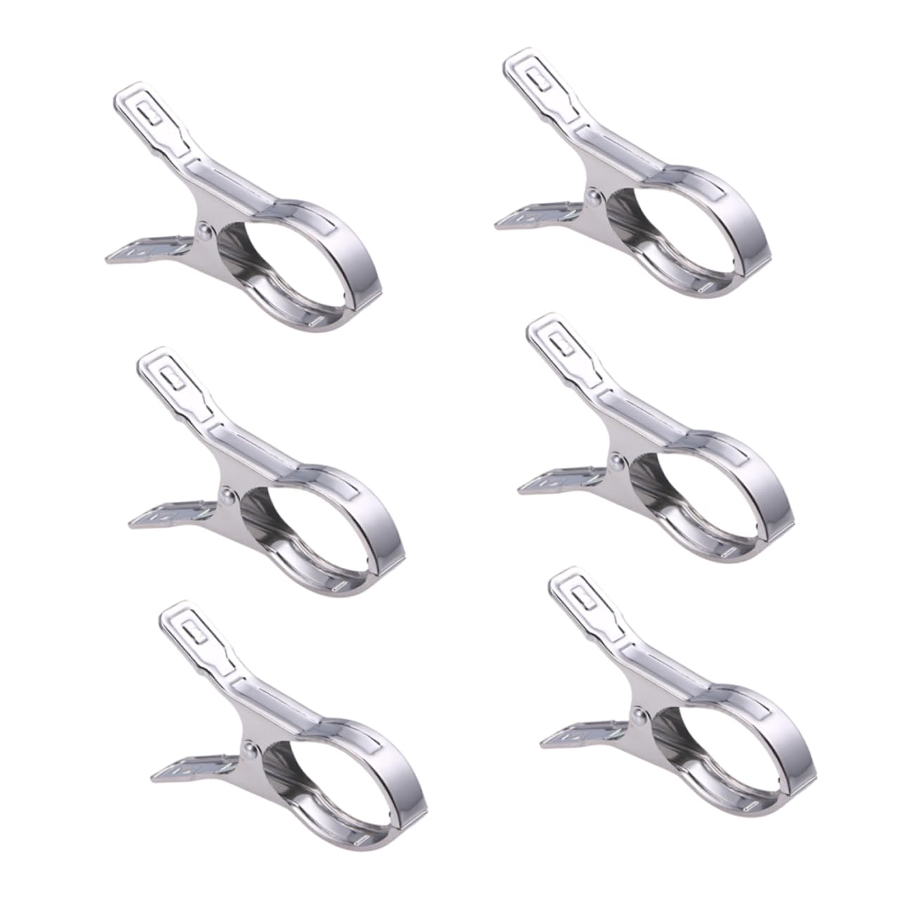 2 Set Molletta Pioli Fermagli Per Asciugare I Vestiti Perni Massa Mollette Appese Spillo Clip Di Fissaggio in Acciaio Inossidabile Clip Di Vestiti Antivento Argento 12 Pezzi*2