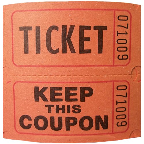 Muncie Novelties Double Roll Tickets - Orange (2000) #TOP2