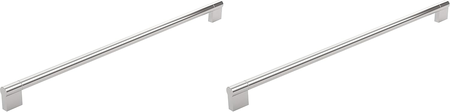 Richelieu Hardware BP527416195 Avellino Collection – Tirador de gabinete contemporáneo de 16 3/8 pulgadas (16.378 in), níquel cepillado (paquete de