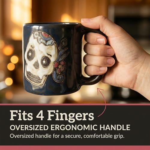 Taza artesanal Calavera Azúcar 16oz miniatura 2