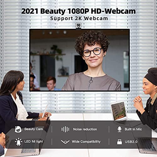 HD Webcam per PC,1080P Nativo Webcam PC con