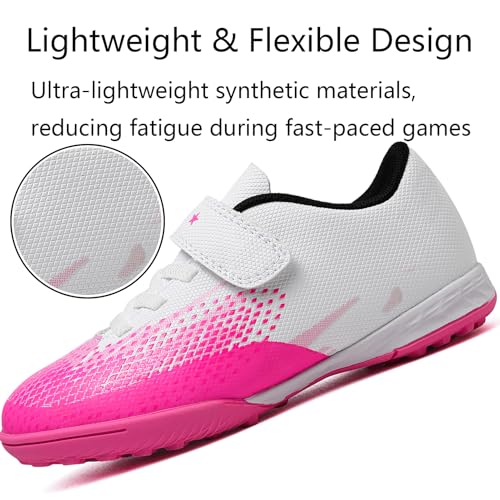 Kids Turf Soccer Shoes Boys Girls Youth Indoor Outdoor Soccer Cleats Football Shoes (Toddler/Little Kid/Big Kid)2