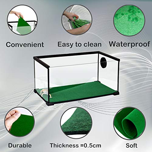 Hercocci Reptile Carpet, 39’’ X 20’’ Terrarium Bedding Substrate Liner Reptile Cage Mat Supplies For Bearded Dragon Lizard Tortoise Leopard Gecko Snake thumb #1