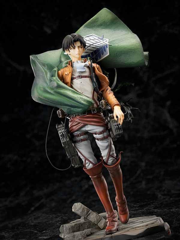 Miniatura 3 de Levi Ackerman Figura de acción, figura de anime Attack On Titan, personaje de anime, estilo de combate, colección de PVC ambiental, estatua de
