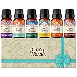GuruNanda Essential Oils Set for Diffusers, 100% Pure, Aromatherapy, Massage, Skin Care, Candle and
