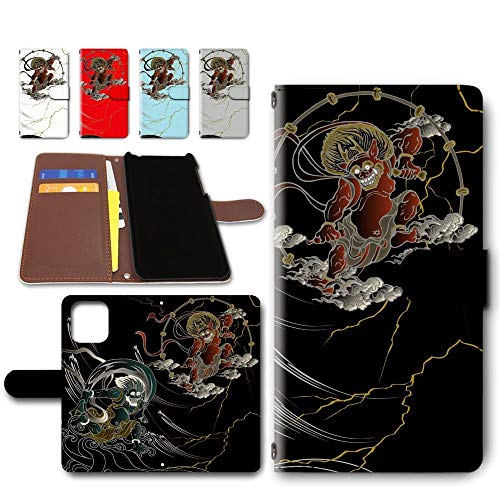 iPhone12 mini ��p �蒠�^ �P�[�X �J���������� �_�C�A���[ �X�}�z�P�[�X �X�}�z�J�o�[ ���U�[�� ���_ ���_ FUJIN RAIJIN �y�f�U�C��B�^���z �A�C�t�H�� �g�D�G���u �~�j dc-032
