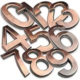 COLORBIRD ドア 番号 数字 シール ナンバープレート 立体 表札 ステッカー おしゃれ ロッカー 番号シール (ブロンズ)