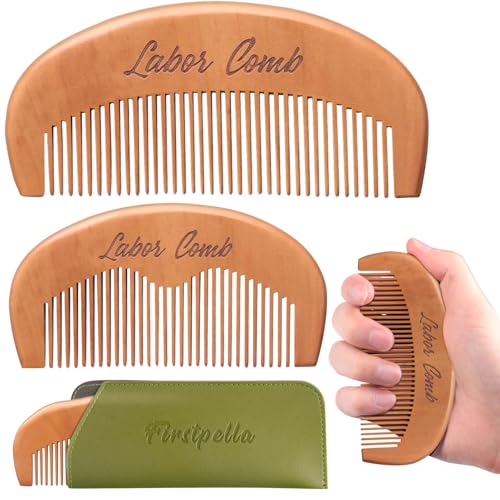 Image of 2Pcs Birthing Comb for Women Labor,Wooden Birth Labor Comb for Labor and Delivery Essentials,Natural Wood Combs for Labor Pain Relief,Labor Combs for Pregnant Women Pregnancy Contraction Moms