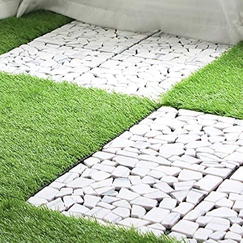 iimono117 石畳パネル【10枚セット】30cm×30cm ジョイントタイル 石畳マット 石畳タイル 置くだけ 簡単設置 ベランダ バルコニー 玄関 ガーデニング 庭 屋外 石畳 DIY 玄関 インテリア おしゃれ